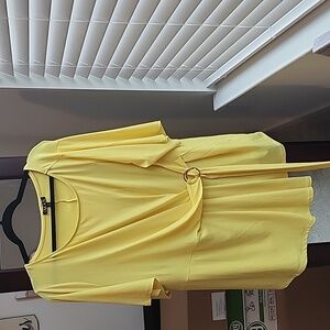 Plus size bright yellow blouse